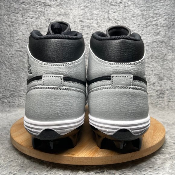 Air Jordan 1 Mid TD \'Shadow 2.0\' Size 14 Men\'s Football Cleats Black Smoke Grey main image 4
